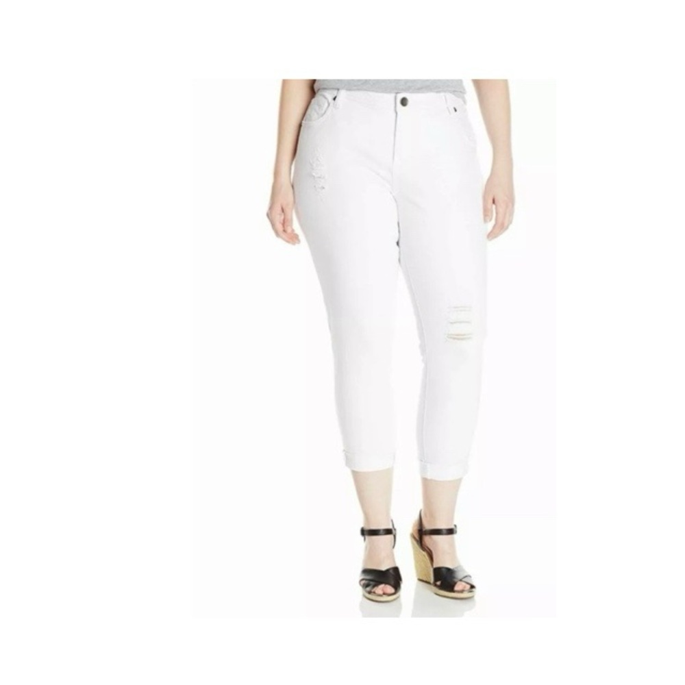 Kut From The Kloth Adele‎ Slouchy Boyfriend White Jeans